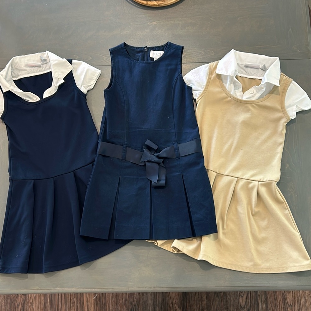 Children’s Place School Uniform Dress Lot of 3